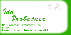 ida probstner business card